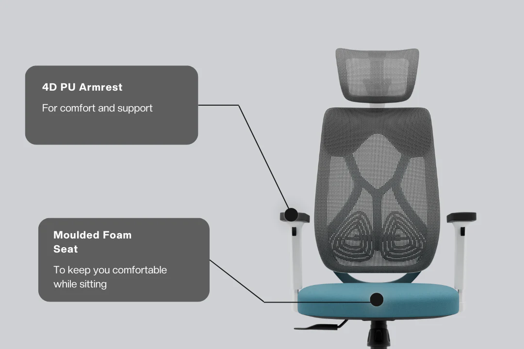 Green Soul Zodiac Pro Series High Back Mesh Office Chair - Image 90