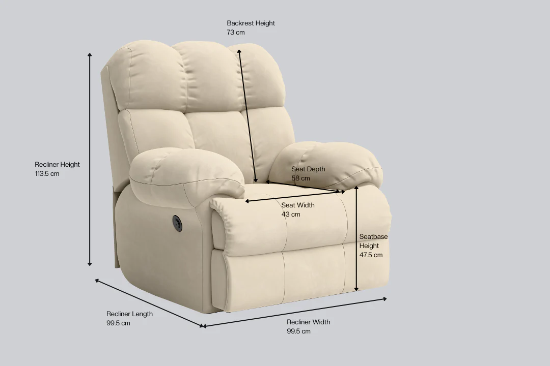 Green Soul Shangri-La Rocking, Revolving and Recline Single Seater Electric Recliner Sofa - Image 106