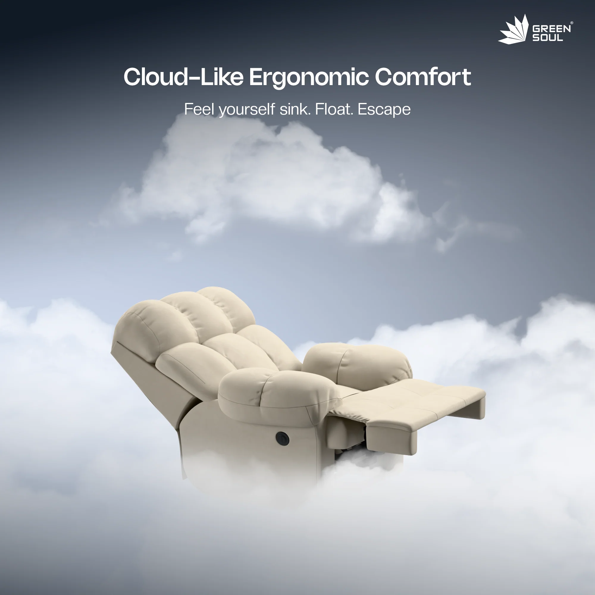 Green Soul Shangri-La Rocking, Revolving and Recline Single Seater Electric Recliner Sofa - Image 131