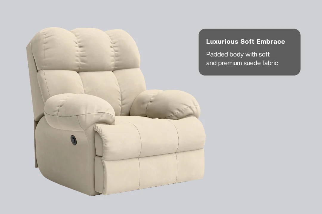 Green Soul Shangri-La Rocking, Revolving and Recline Single Seater Electric Recliner Sofa - Image 21