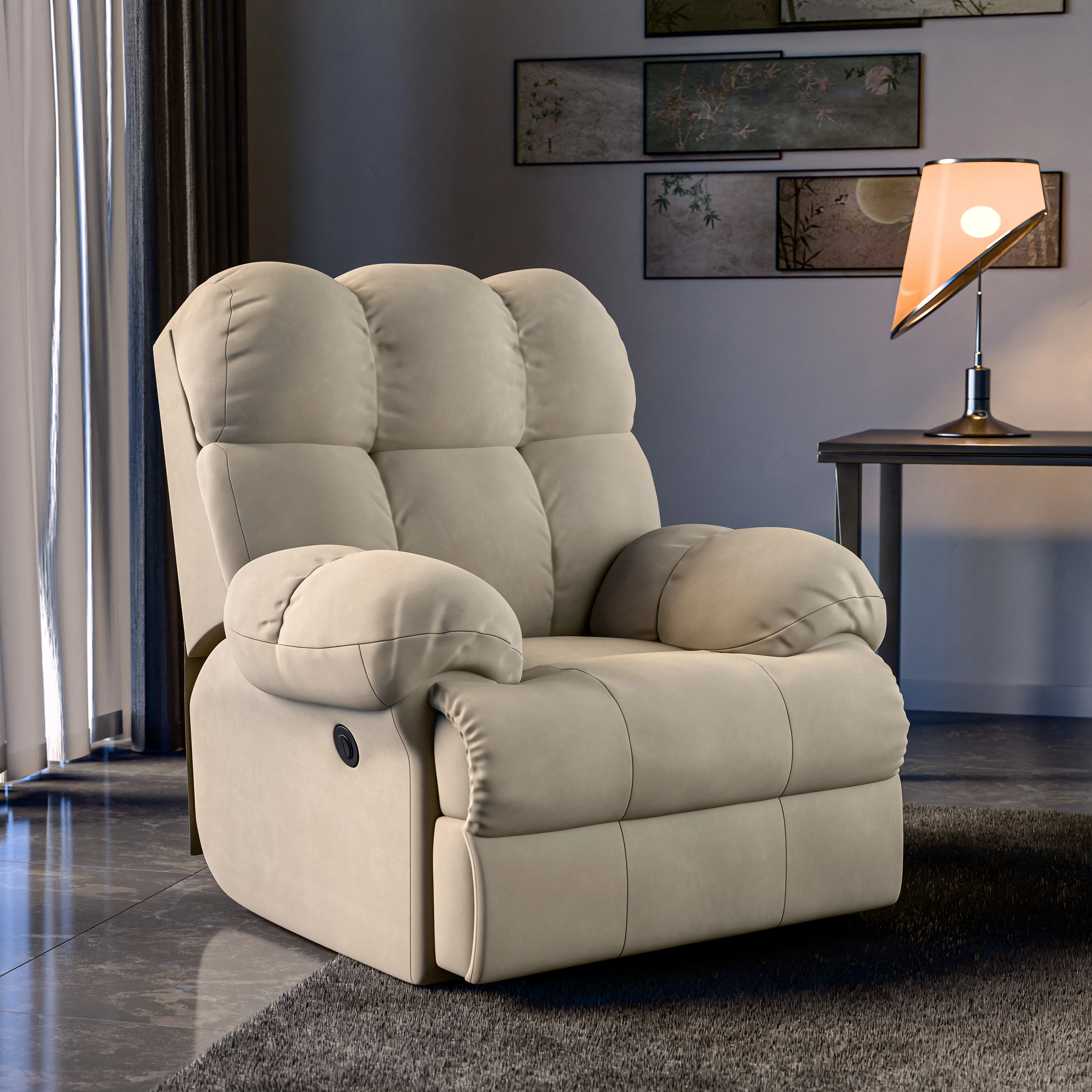 Green Soul Shangri-La Rocking, Revolving and Recline Single Seater Electric Recliner Sofa - Image 3