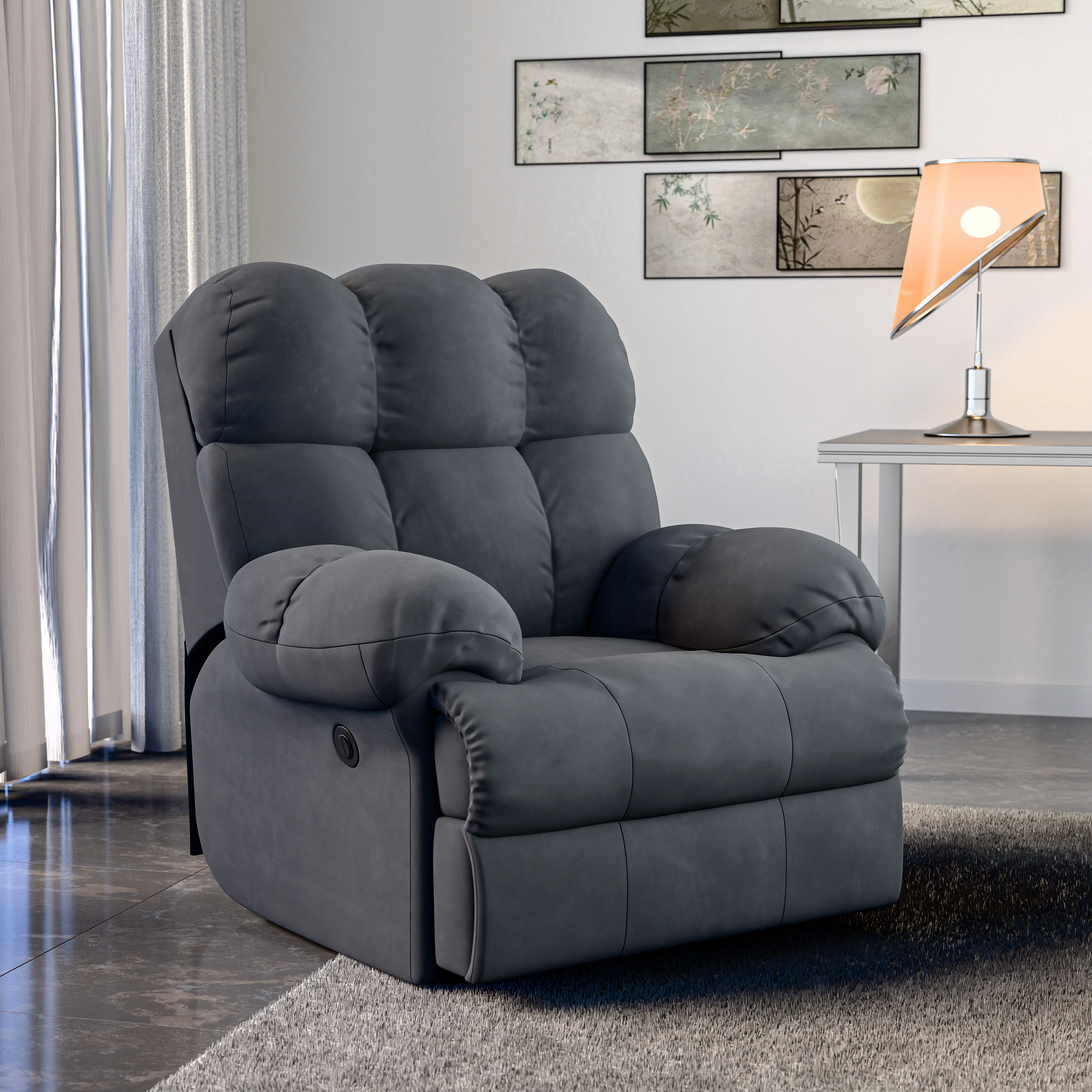 Green Soul Shangri-La Rocking, Revolving and Recline Single Seater Electric Recliner Sofa - Image 4