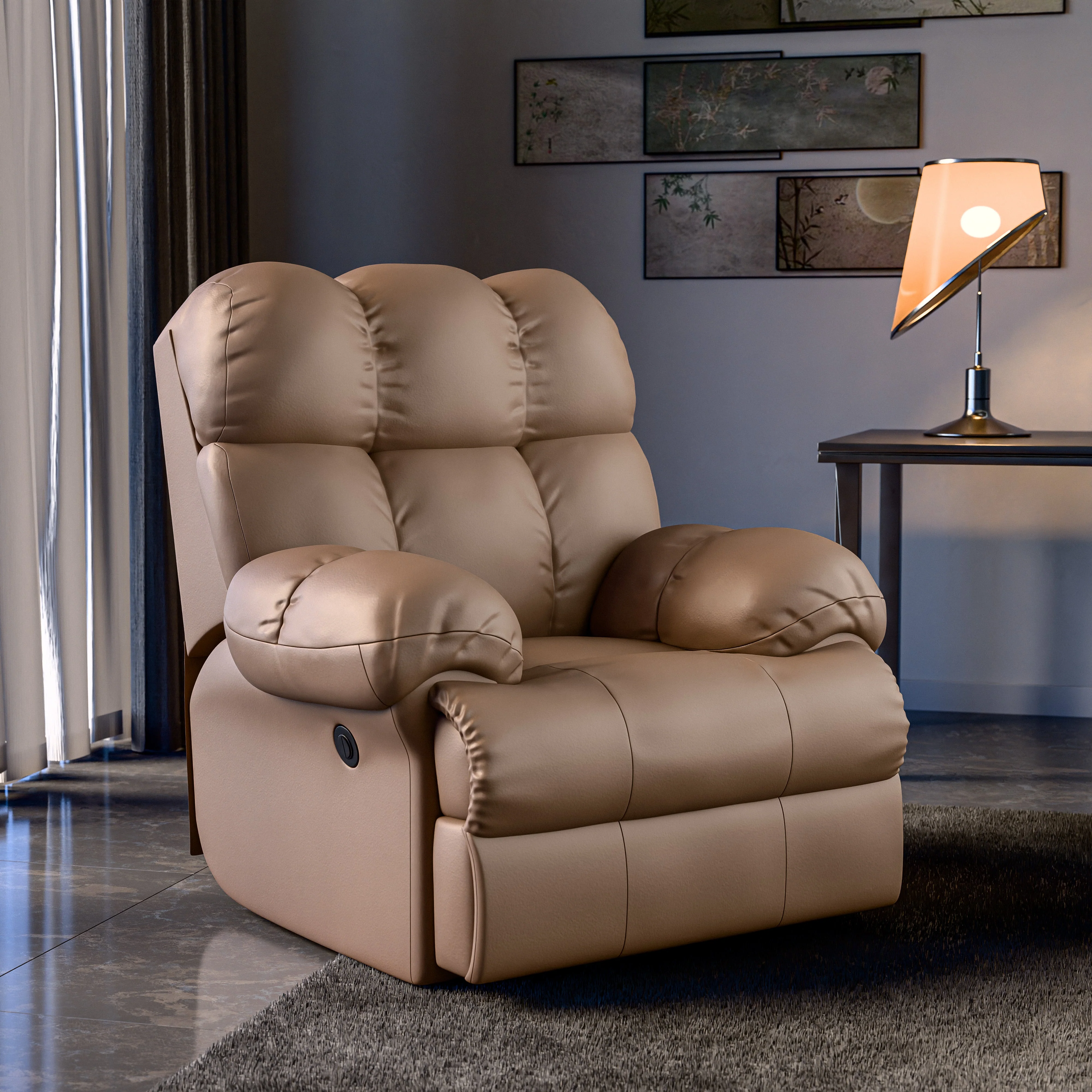 Green Soul Shangri-La Rocking, Revolving and Recline Single Seater Electric Recliner Sofa - Image 48