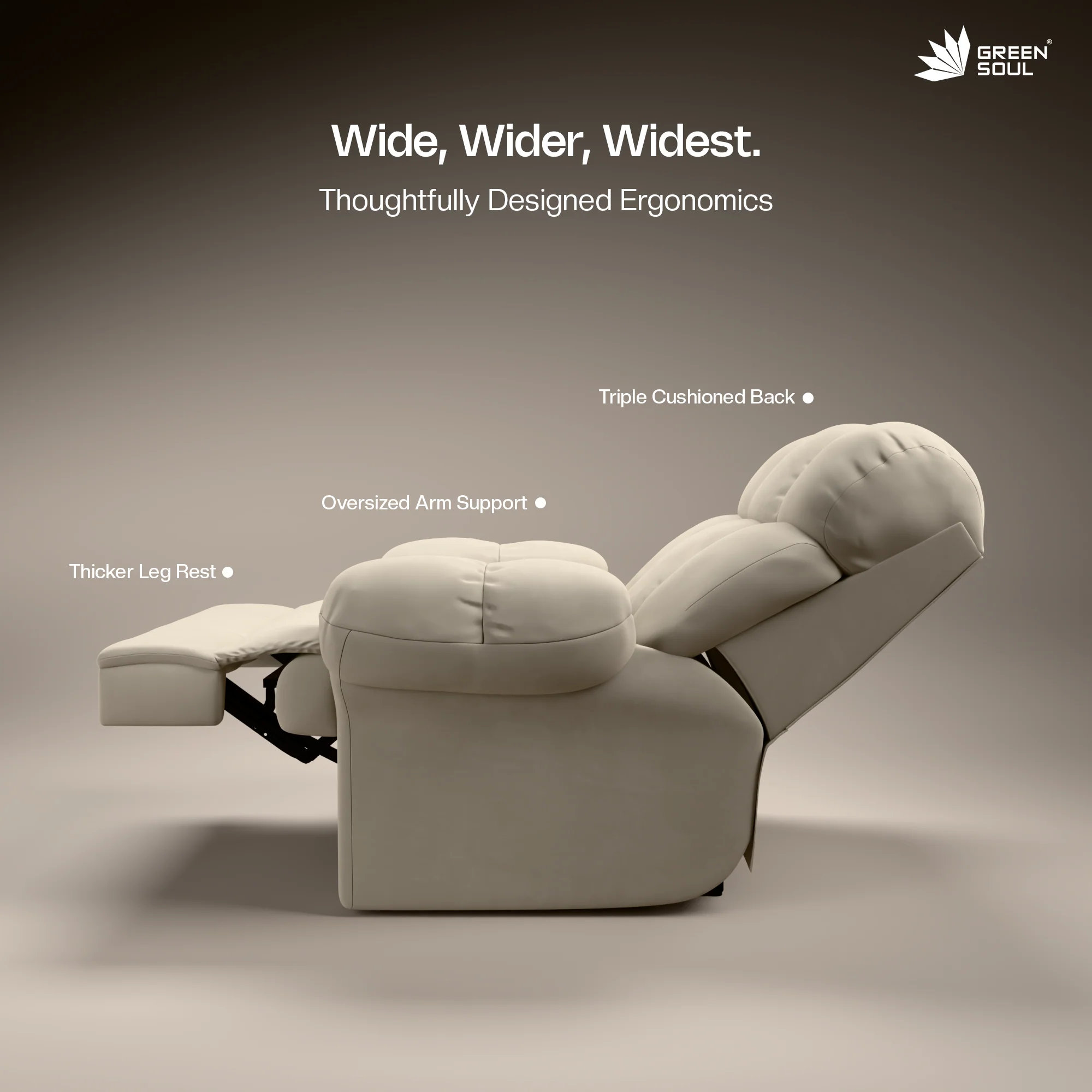 Green Soul® Shangri-La Single Seater Electric Recliner Sofa - Image 50