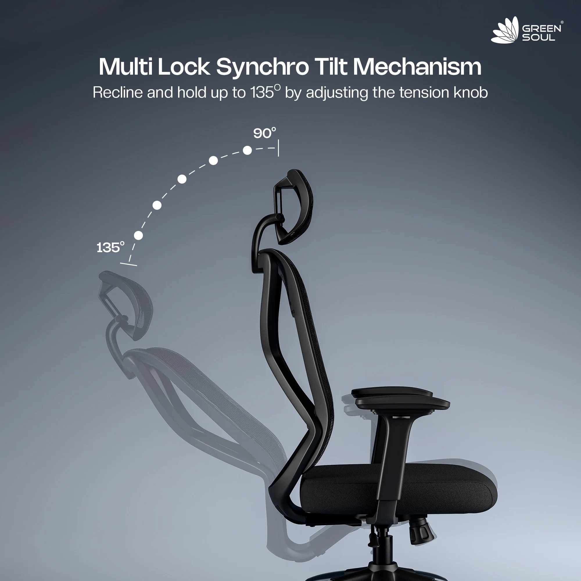 Green Soul Zodiac Pro Series High Back Mesh Office Chair - Image 122