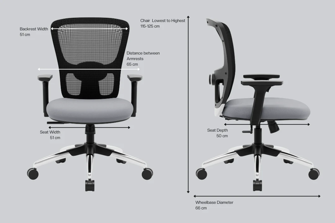 Green Soul Jupiter Superb Mid Back Mesh Office Chair - Image 13