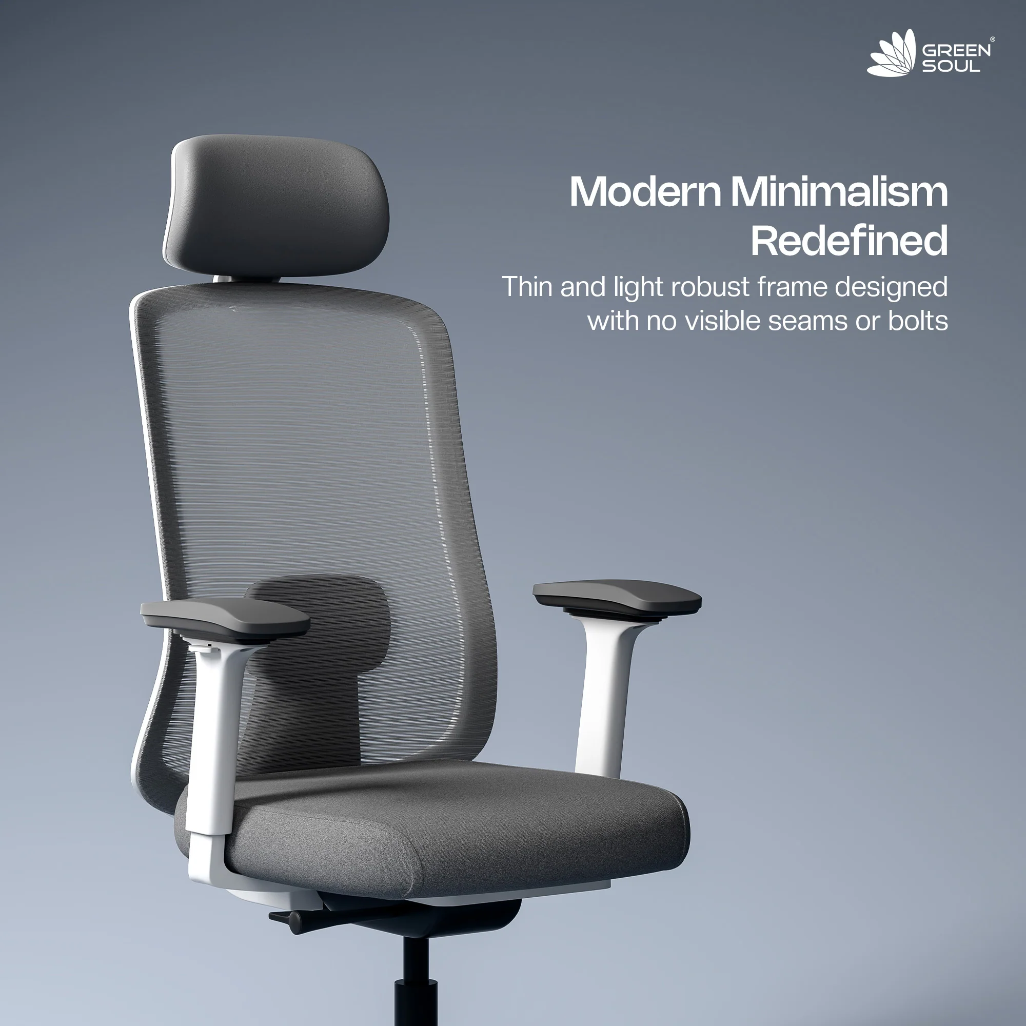 Green Soul Cosmos Pro Minimal Design Ergonomic Office Chair Intelli-Adapt 4D armrest - Image 24