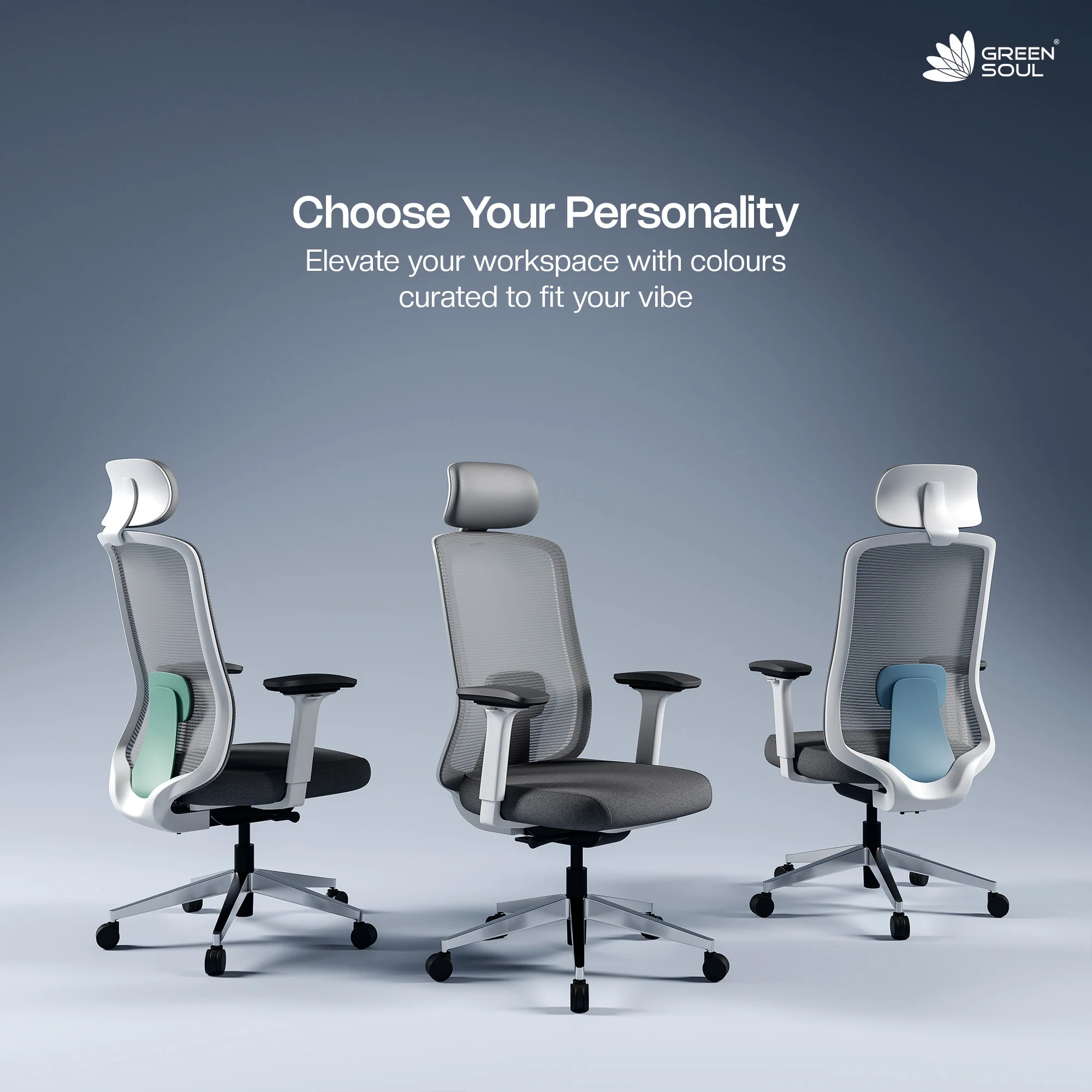 Green Soul Cosmos Pro Minimal Design Ergonomic Office Chair Intelli-Adapt 4D armrest - Image 5