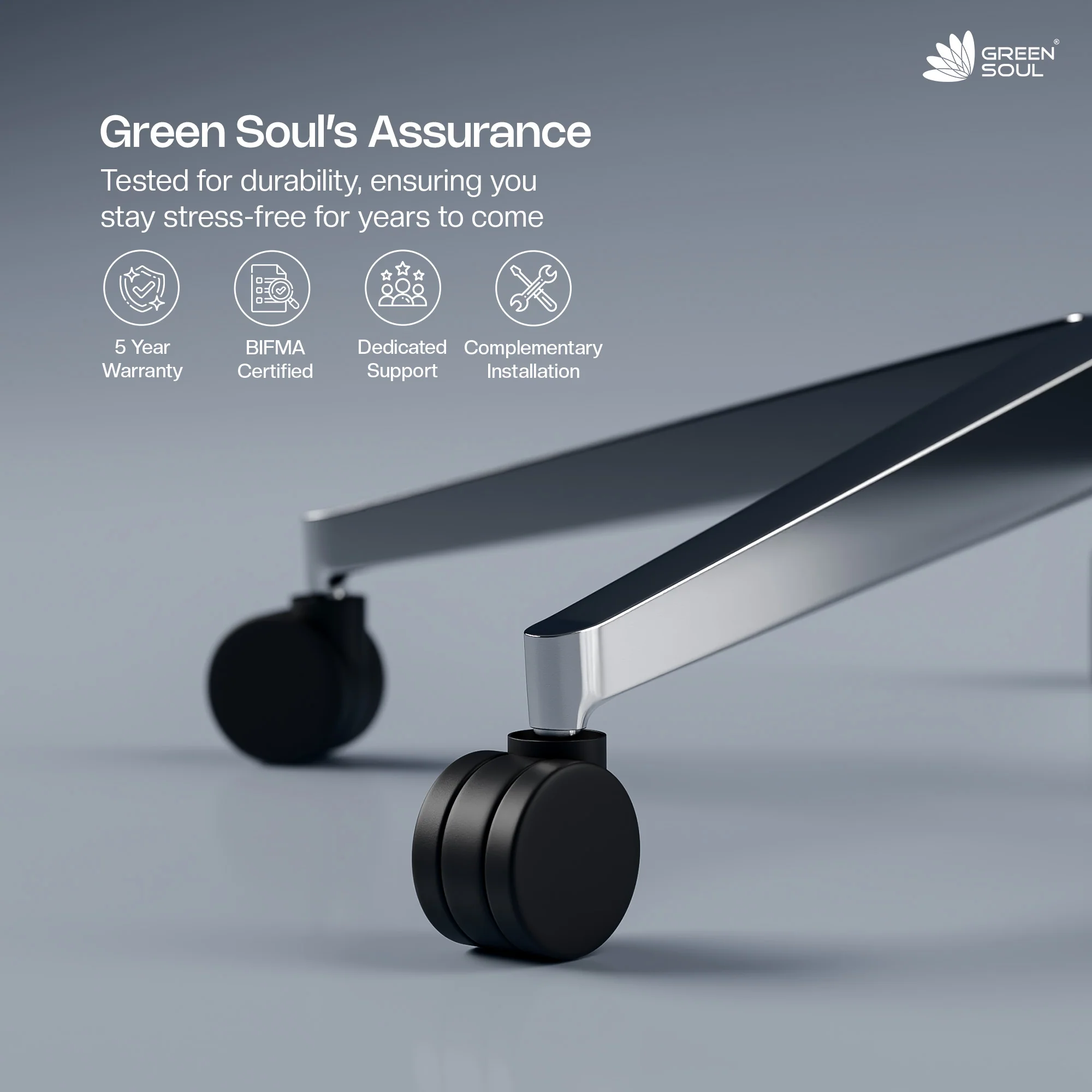 Green Soul Cosmos Pro Minimal Design Ergonomic Office Chair Intelli-Adapt 4D armrest - Image 6