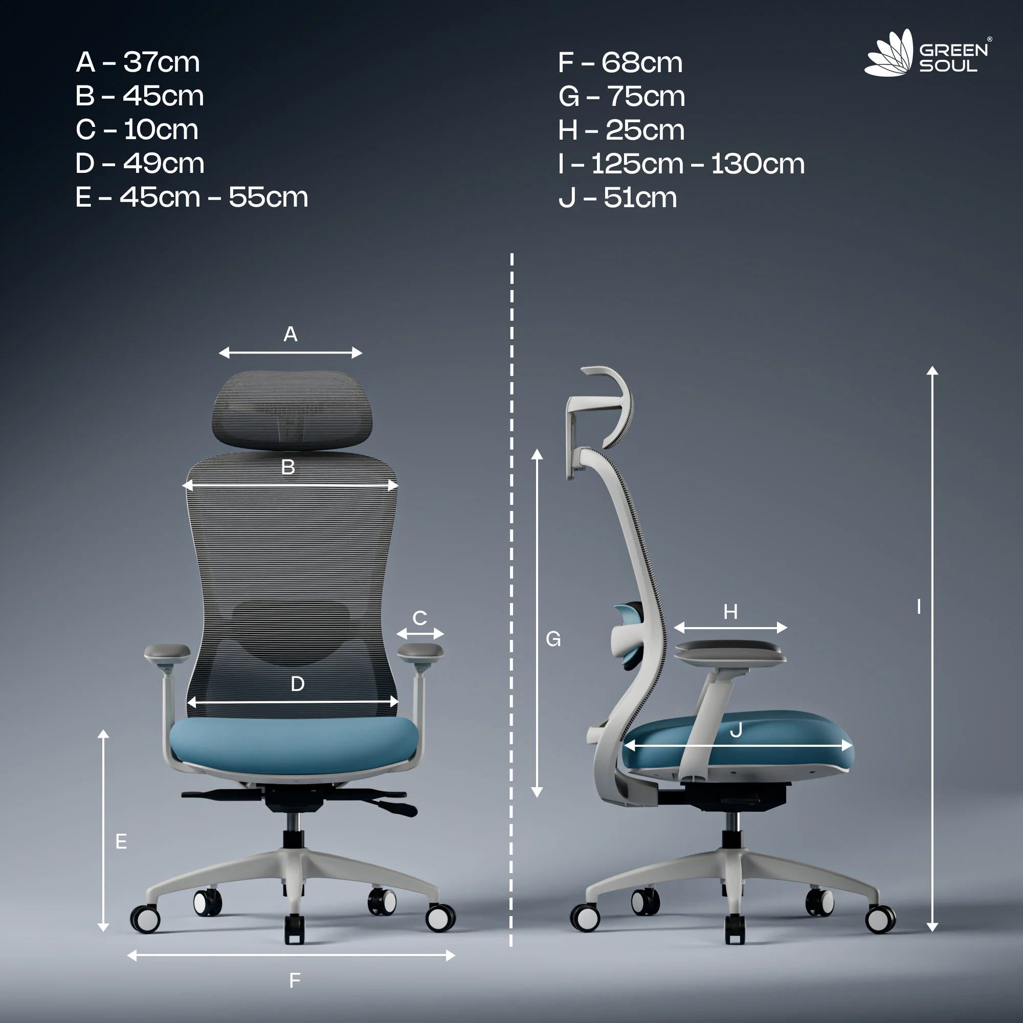 Green Soul Galaxy Ergonomic Office Chair - Image 13