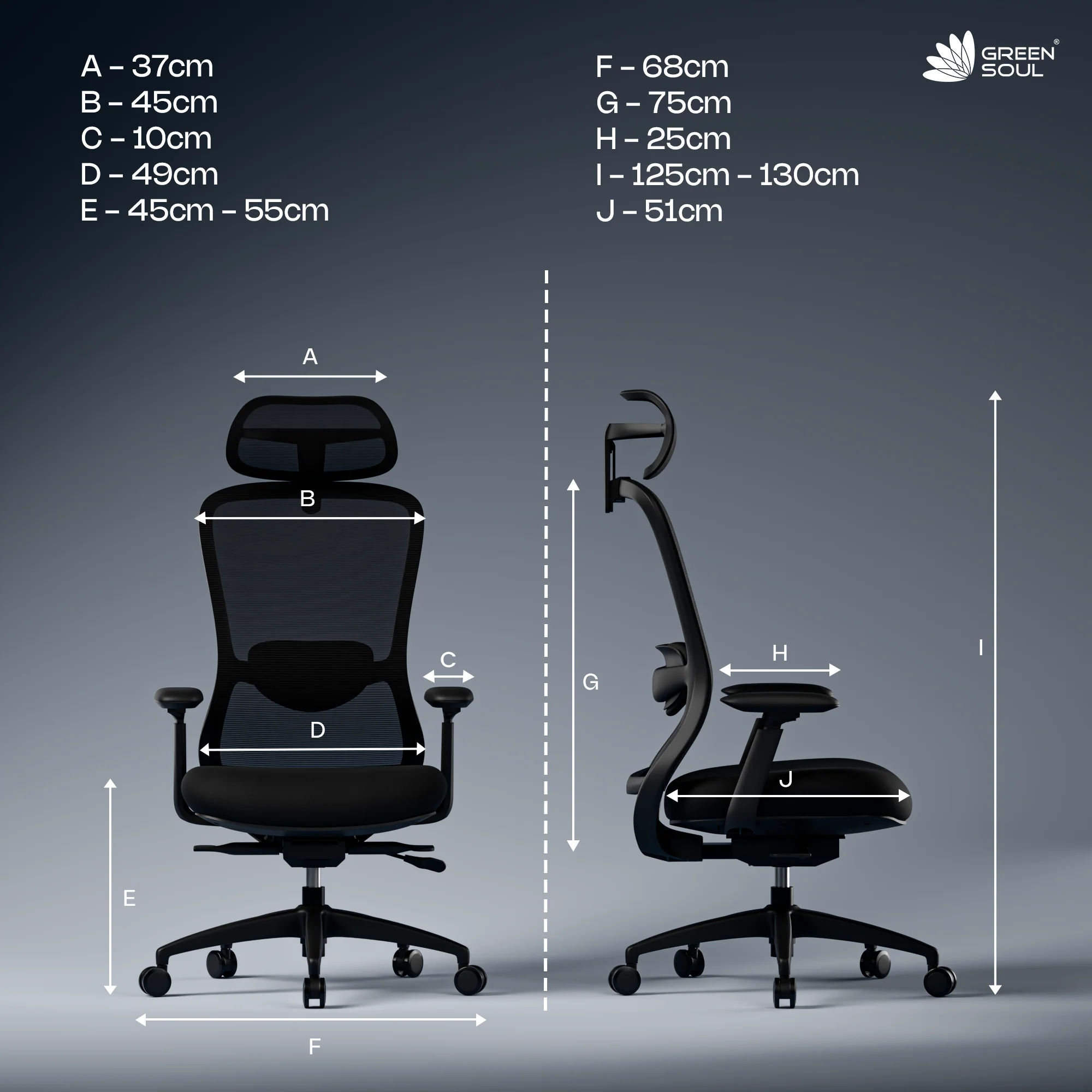 Green Soul Galaxy Ergonomic Office Chair - Image 21