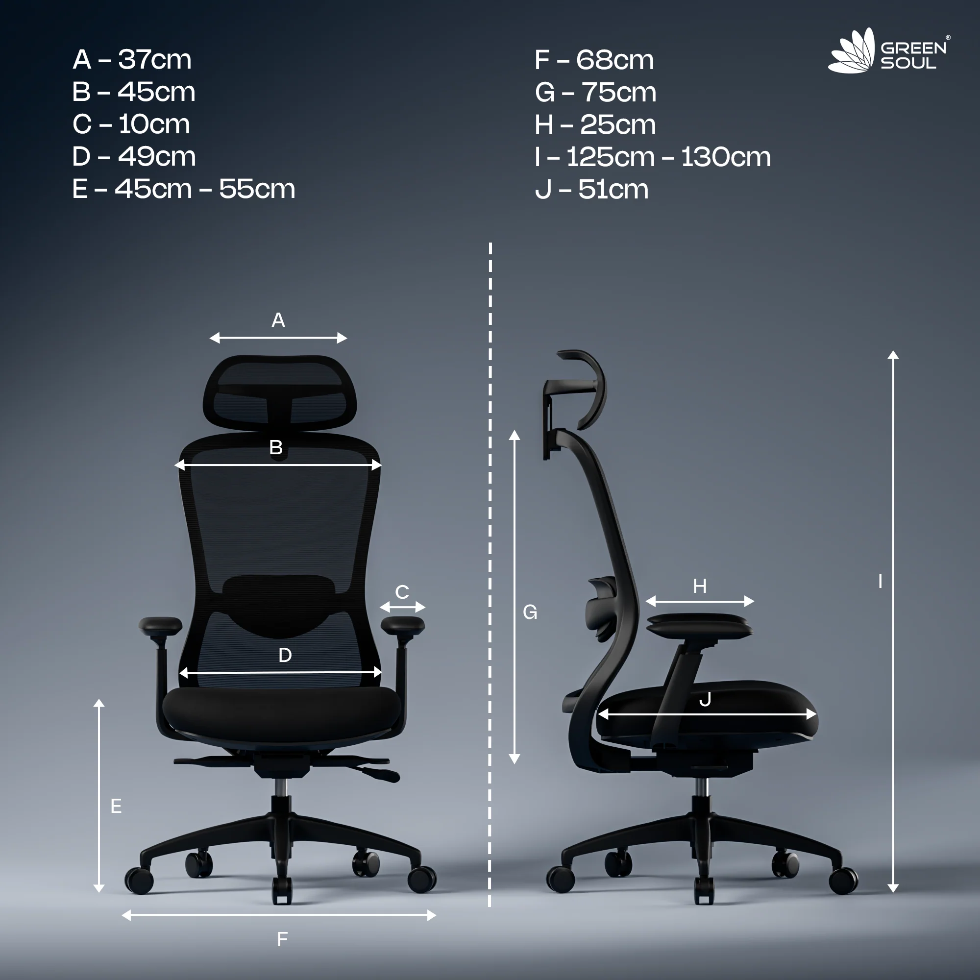 Green Soul Galaxy Ergonomic Office Chair - Image 46