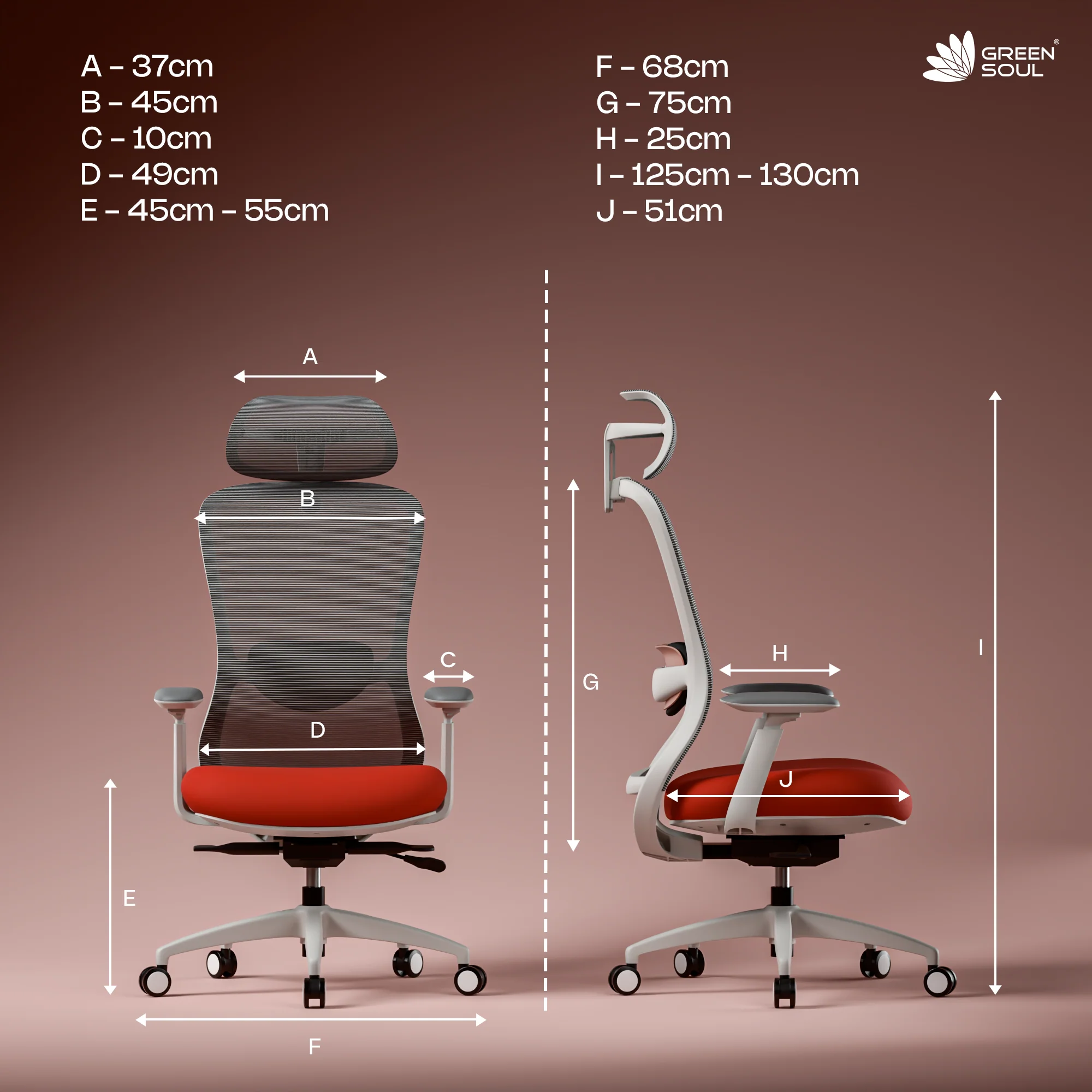 Green Soul Galaxy Ergonomic Office Chair - Image 57