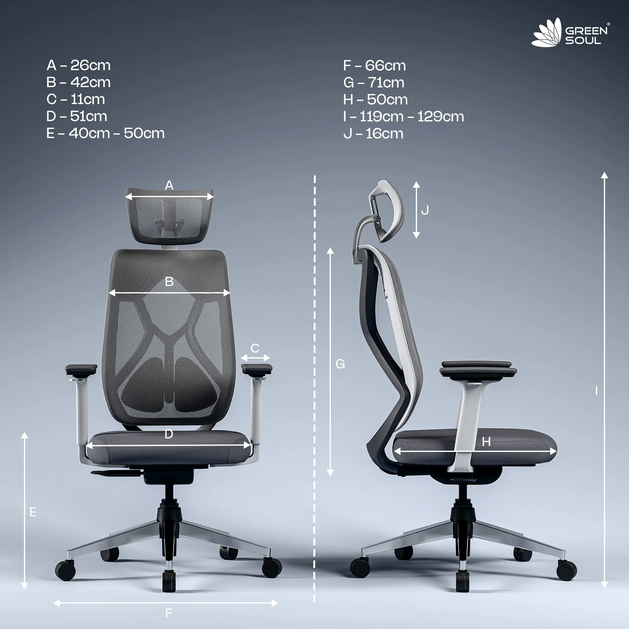 Green Soul Zodiac Superb with Upgraded Cushioned Lumbar Intelli-Adapt Recline Office Chair - Image 14