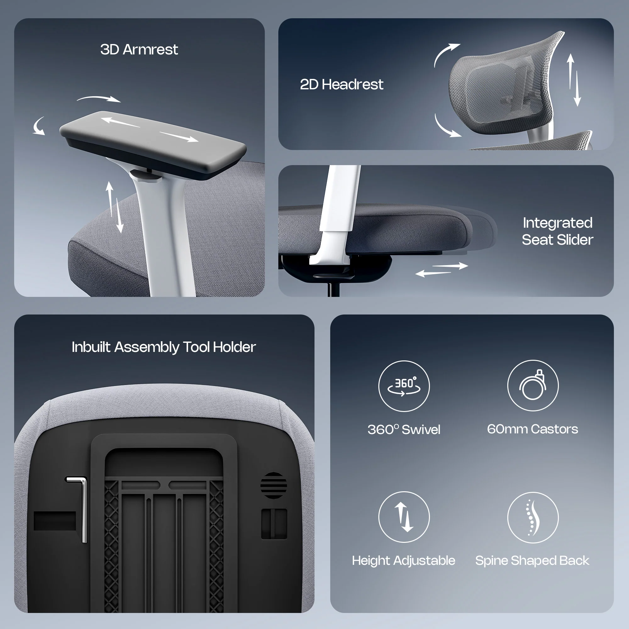 Green Soul Zodiac Superb with Upgraded Cushioned Lumbar Intelli-Adapt Recline Office Chair - Image 15