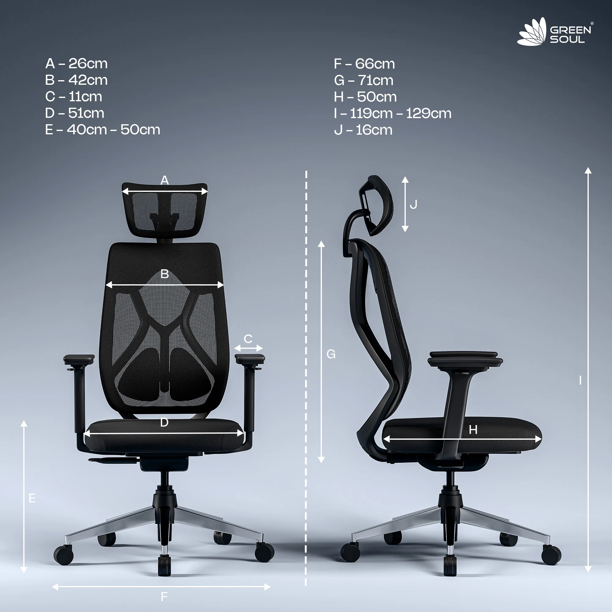 Green Soul Zodiac Superb with Upgraded Cushioned Lumbar Intelli-Adapt Recline Office Chair - Image 8