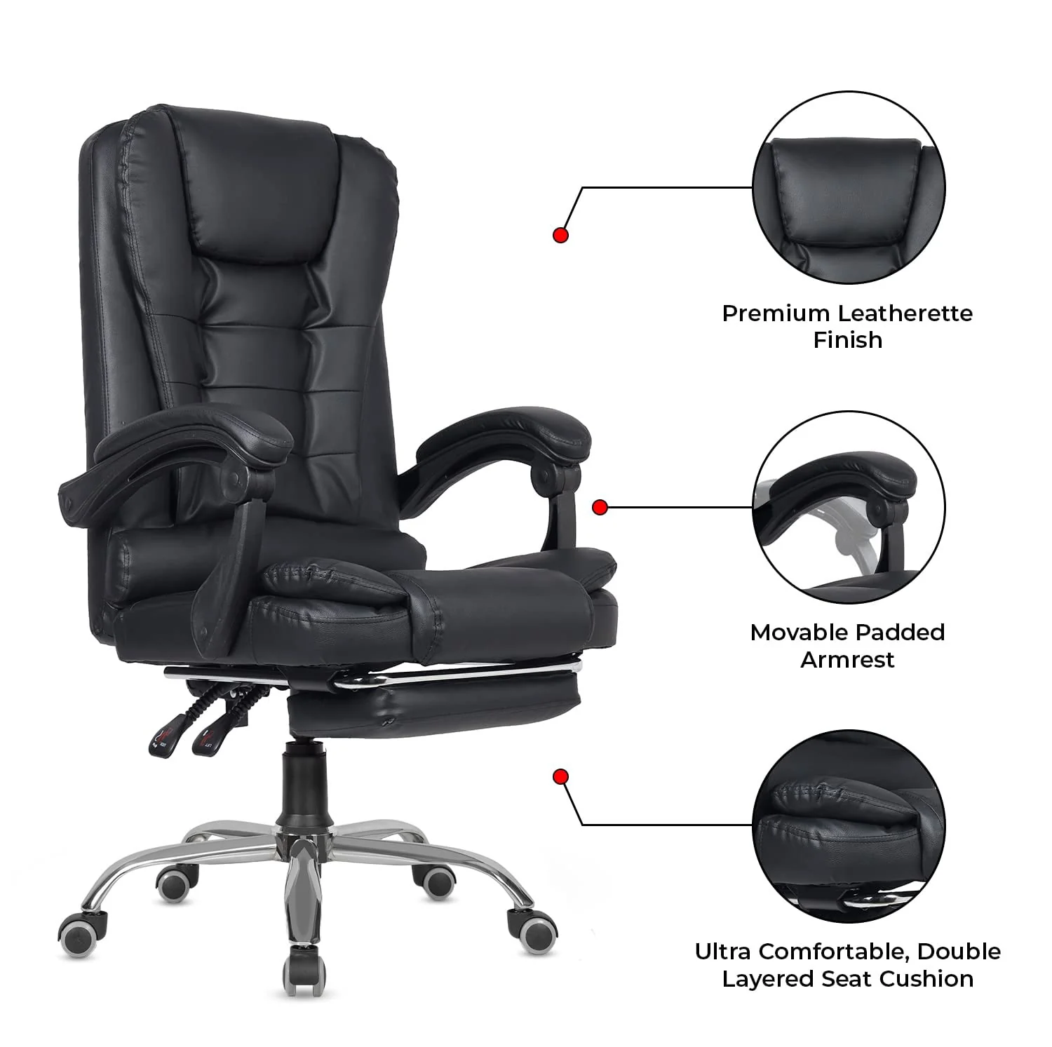 Green Soul Urbane Pro Leatherette Executive Chair - Image 3