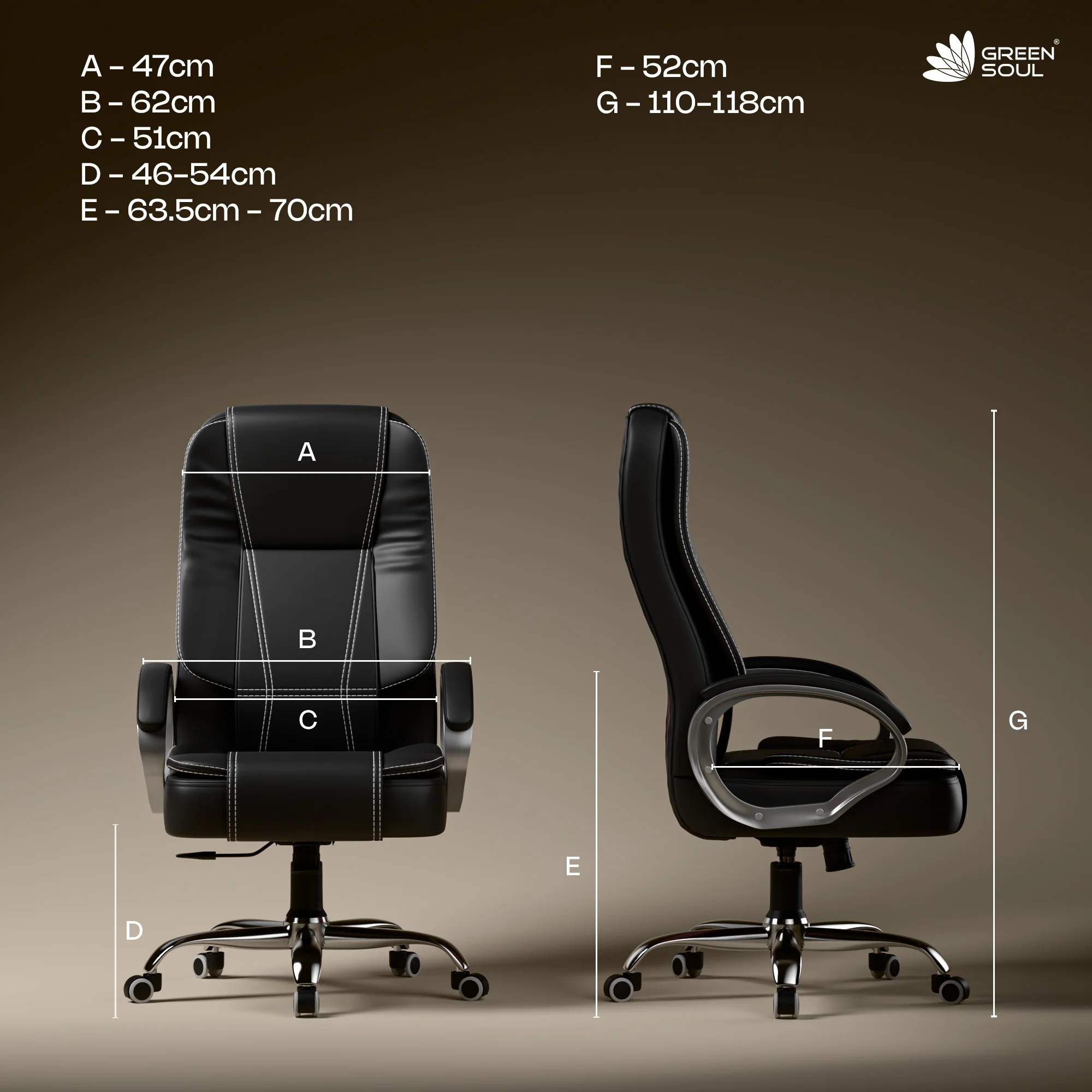 Green Soul Vienna High Back Executive Chair - Image 101