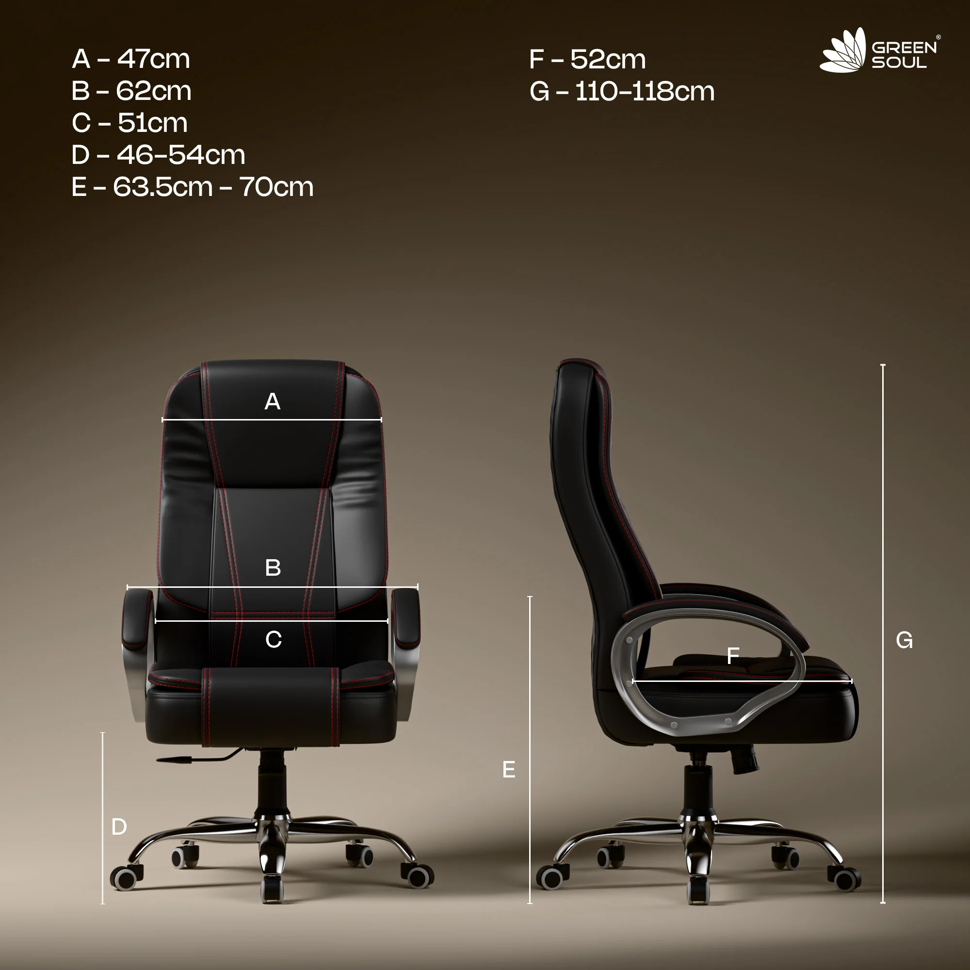 Green Soul Vienna High Back Executive Chair - Image 115