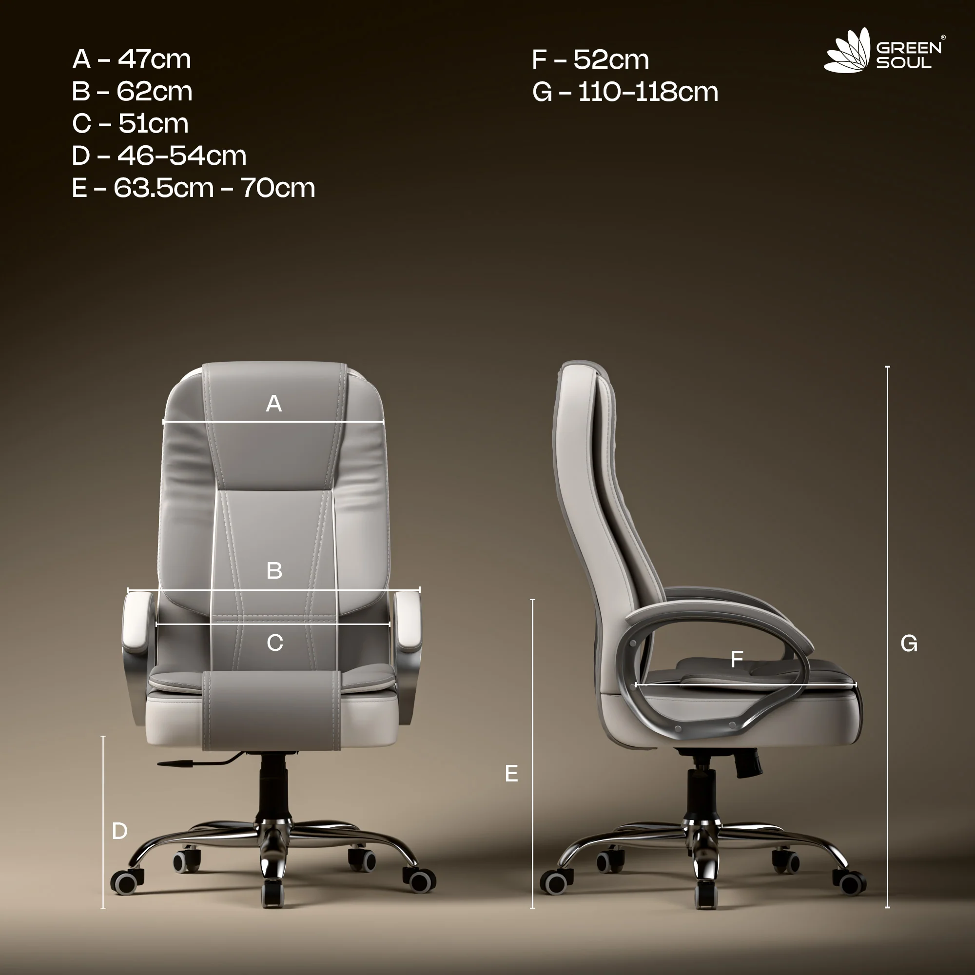 Green Soul Vienna High Back Executive Chair - Image 124